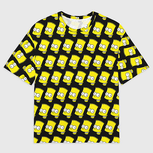 Мужская футболка оверсайз Барт Симпсон: узор / 3D-принт – фото 1