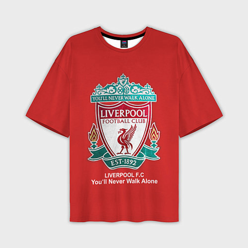 Мужская футболка оверсайз Liverpool / 3D-принт – фото 1