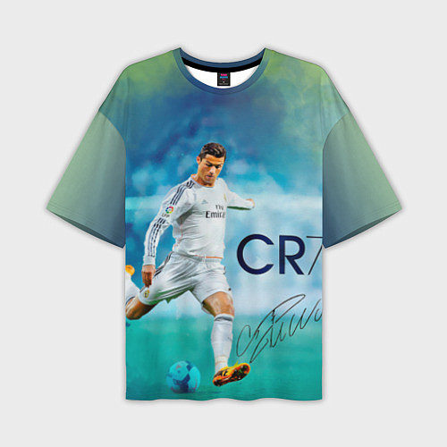 Мужская футболка оверсайз CR Ronaldo / 3D-принт – фото 1