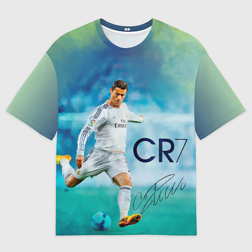 Мужская футболка оверсайз CR Ronaldo / 3D-принт – фото 1