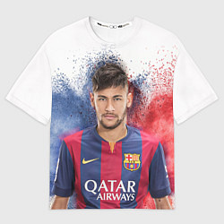 Футболка оверсайз мужская Neymar FCB, цвет: 3D-принт