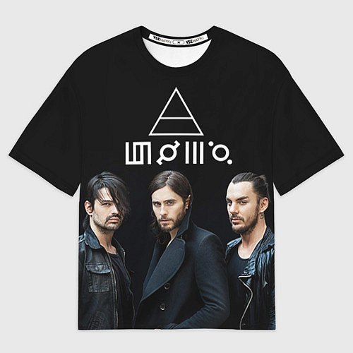 Мужская футболка оверсайз 30 seconds to mars / 3D-принт – фото 1