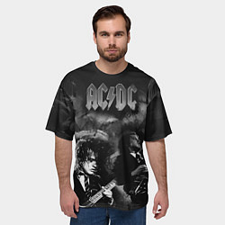 Футболка оверсайз мужская AC/DC, цвет: 3D-принт — фото 2