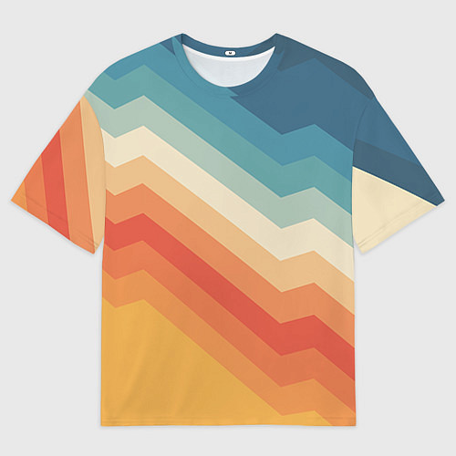 Мужская футболка оверсайз Полосы / 3D-принт – фото 1
