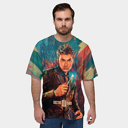 Футболка оверсайз мужская Доктор кто, цвет: 3D-принт — фото 2
