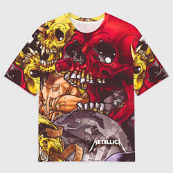 Футболка оверсайз мужская Metallica Rage, цвет: 3D-принт