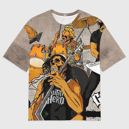 Мужская футболка оверсайз Metallica: Guitar Hero / 3D-принт – фото 1