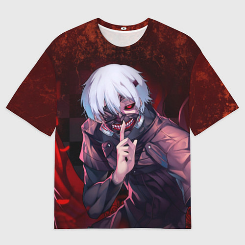 Мужская футболка оверсайз Токийский Гуль / 3D-принт – фото 1