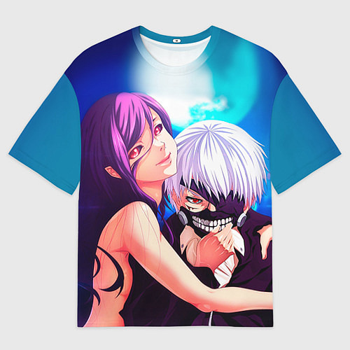 Мужская футболка оверсайз Токийский Гуль / 3D-принт – фото 1