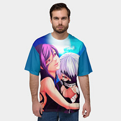Футболка оверсайз мужская Токийский Гуль, цвет: 3D-принт — фото 2