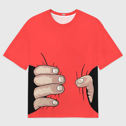 Мужская футболка оверсайз Рука / 3D-принт – фото 1