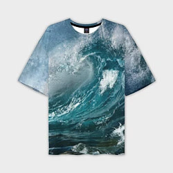 Мужская футболка оверсайз Волна