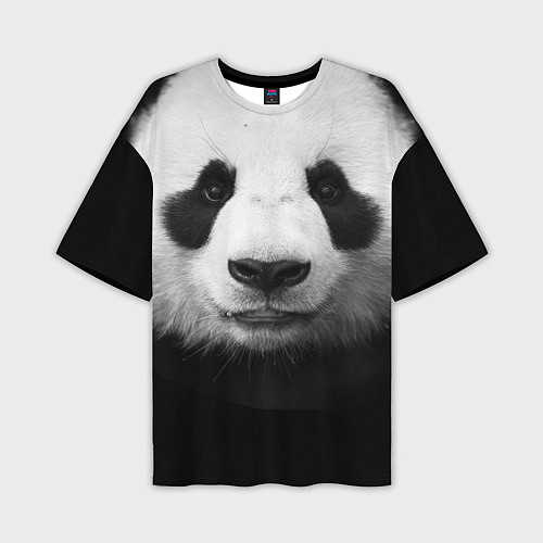 Мужская футболка оверсайз Взгляд панды / 3D-принт – фото 1