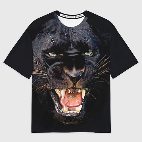 Мужская футболка оверсайз Пантера / 3D-принт – фото 1