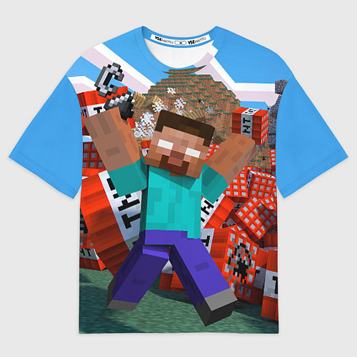 Мужская футболка оверсайз Minecraft Man / 3D-принт – фото 1