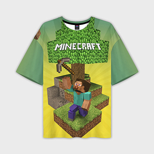 Мужская футболка оверсайз Minecraft Tree / 3D-принт – фото 1