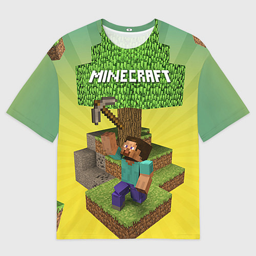 Мужская футболка оверсайз Minecraft Tree / 3D-принт – фото 1