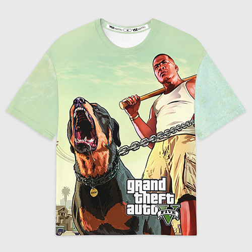 Мужская футболка оверсайз GTA 5: Franklin Clinton / 3D-принт – фото 1