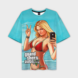 Мужская футболка оверсайз GTA 5: Selfie Girl