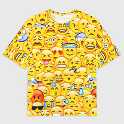 Мужская футболка оверсайз Emoji