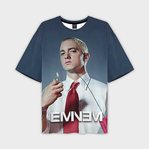 Мужская футболка оверсайз Eminem Fire / 3D-принт – фото 1