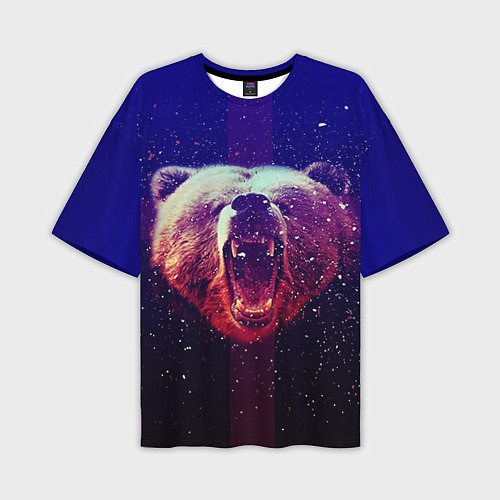 Мужская футболка оверсайз Roar Bear / 3D-принт – фото 1