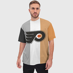 Футболка оверсайз мужская Philadelphia Flyers, цвет: 3D-принт — фото 2