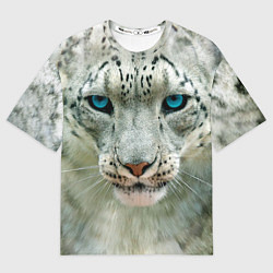 Футболка оверсайз мужская Снежный барс, цвет: 3D-принт