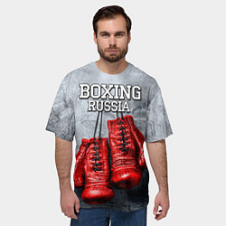 Футболка оверсайз мужская Boxing Russia, цвет: 3D-принт — фото 2