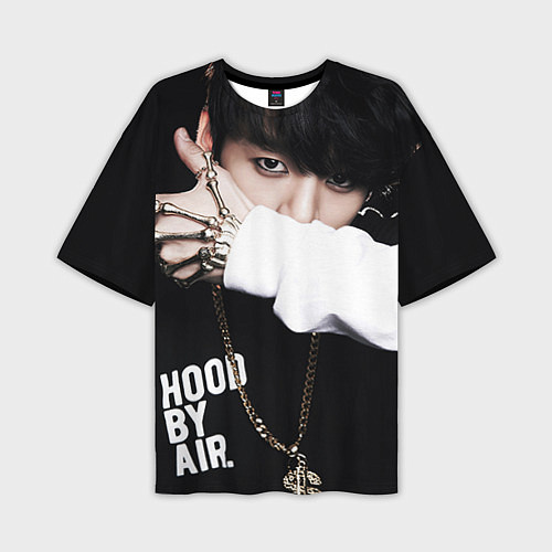 Мужская футболка оверсайз BTS: Hood by air / 3D-принт – фото 1