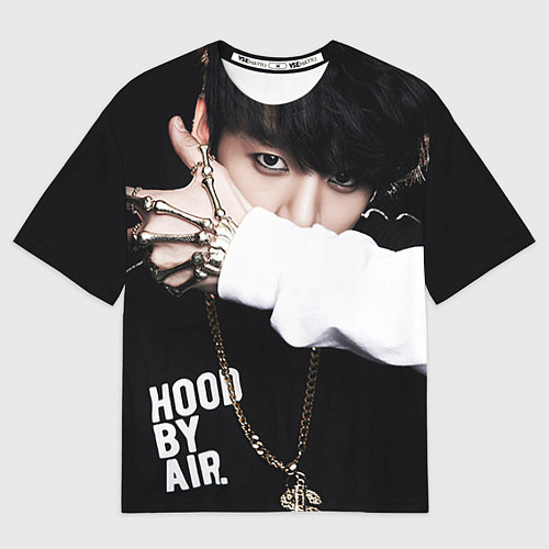 Мужская футболка оверсайз BTS: Hood by air / 3D-принт – фото 1