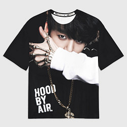 Футболка оверсайз мужская BTS: Hood by air, цвет: 3D-принт