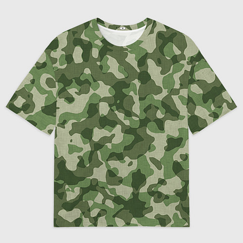 Мужская футболка оверсайз Хаки / 3D-принт – фото 1
