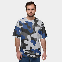 Футболка оверсайз мужская Зимний камуфляж, цвет: 3D-принт — фото 2