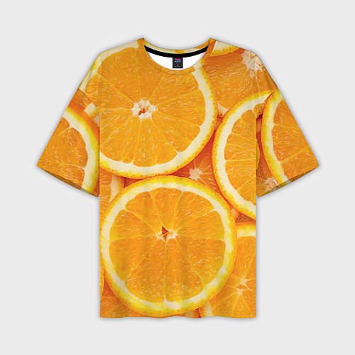 Мужская футболка оверсайз Апельсин / 3D-принт – фото 1