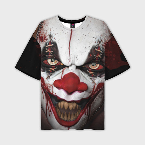 Мужская футболка оверсайз Зомби клоун / 3D-принт – фото 1