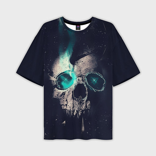 Мужская футболка оверсайз Skull eyes / 3D-принт – фото 1