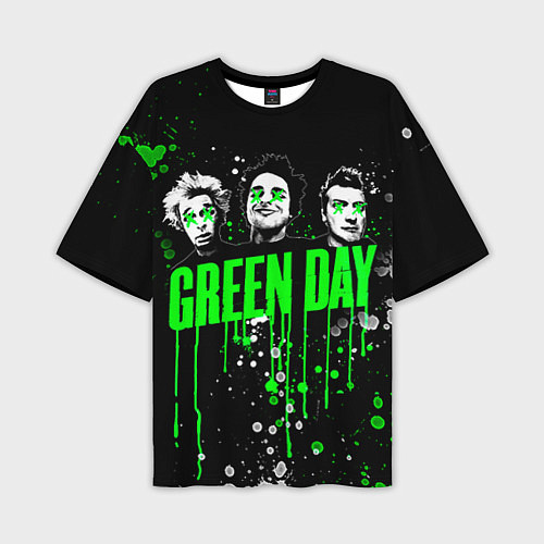 Мужская футболка оверсайз Green Day: Acid Colour / 3D-принт – фото 1