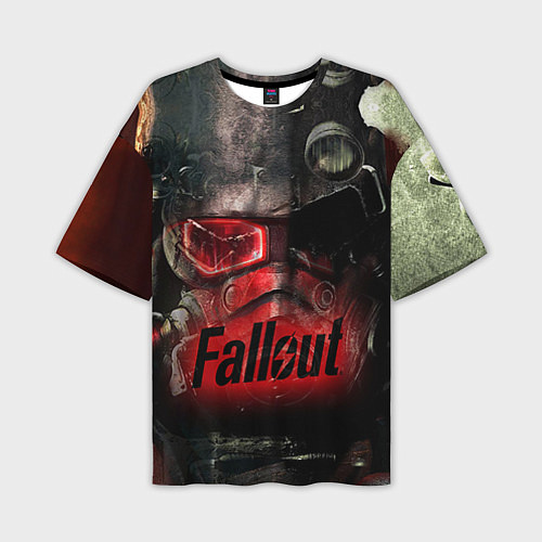 Мужская футболка оверсайз Fallout Red / 3D-принт – фото 1