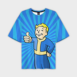 Мужская футболка оверсайз Fallout Blue