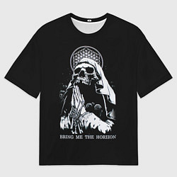 Футболка оверсайз мужская BMTH: Skull Pray, цвет: 3D-принт