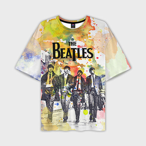 Мужская футболка оверсайз The Beatles: Colour Spray / 3D-принт – фото 1