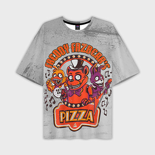 Мужская футболка оверсайз Freddy Pizza / 3D-принт – фото 1