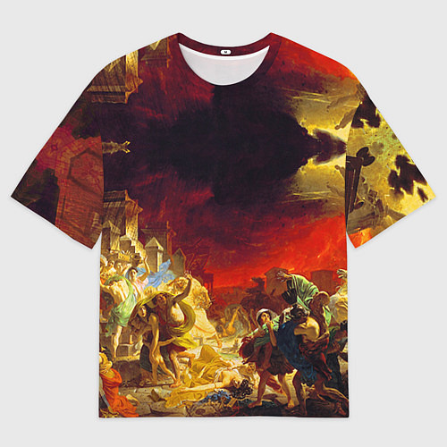 Мужская футболка оверсайз Брюллов Последний день Помпеи / 3D-принт – фото 1