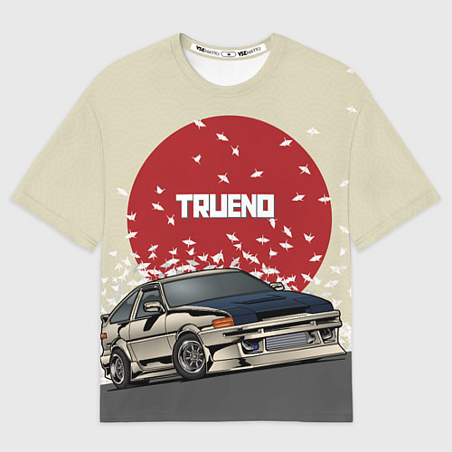Мужская футболка оверсайз Toyota Trueno ae86 / 3D-принт – фото 1