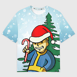 Футболка оверсайз мужская Fallout Christmas, цвет: 3D-принт