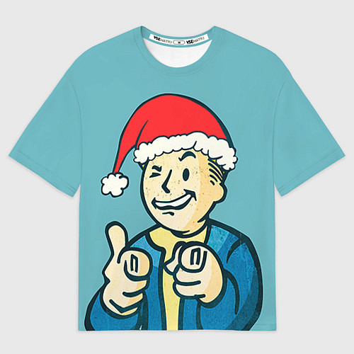 Мужская футболка оверсайз Fallout New Year / 3D-принт – фото 1