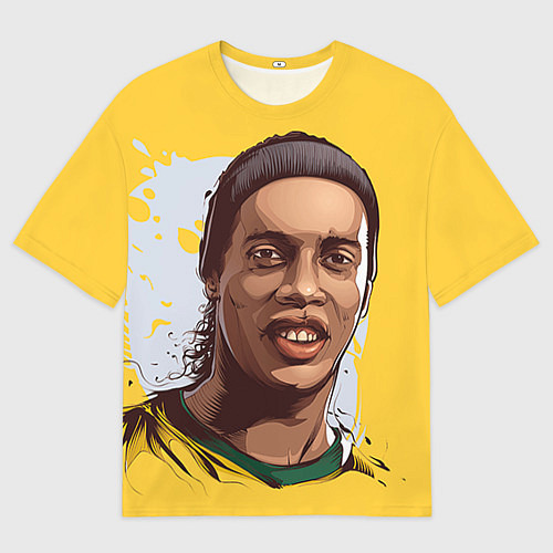 Мужская футболка оверсайз Ronaldinho Art / 3D-принт – фото 1