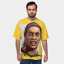 Футболка оверсайз мужская Ronaldinho Art, цвет: 3D-принт — фото 2