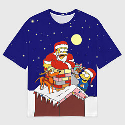 Футболка оверсайз мужская Новый год у Симпоснов, цвет: 3D-принт